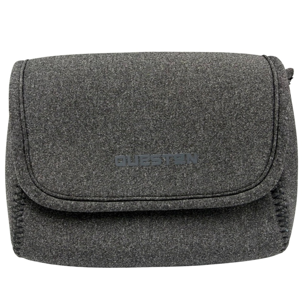 QUESTON Accessory Storage Bag Camera Pouch Case Gray Blue 5.75x4.25x1.60